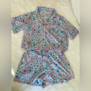 Sigrid Olsen Women’s Pajama Set in Pink and Blue